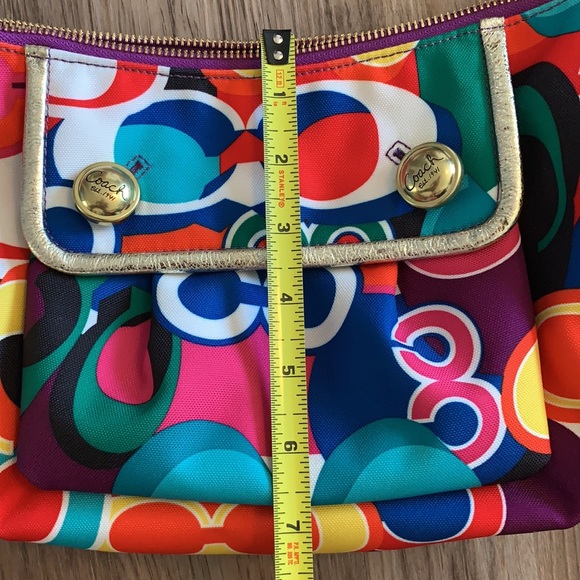 Coach Multi-Colour Logo Crossbody Bag EUC - Picture 10 of 10